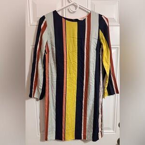 Boden Striped Silk Blend Shift Dress Colorful Bright‎ Contemporary Women’s 4R